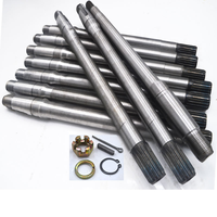 Arbre d'essieu cannelé arrière de voiturette de golf en métal inoxydable de taille standard moteur demi-arbre Tricycle électrique arbre d'essieu arrière 18 dents