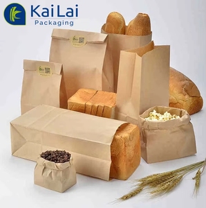 Sacs en papier personnalisés, cadeaux, biodégradables, à emporter, pour hamburgers, pain, kraft, avec un nouveau design, Customshopping - Product Image 2