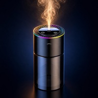 Purificateur d'air et diffuseur d'arômes pour voiture YUEHANGTC, 120 ml, rechargeable USB-C, anneau LED RGB, pour véhicule