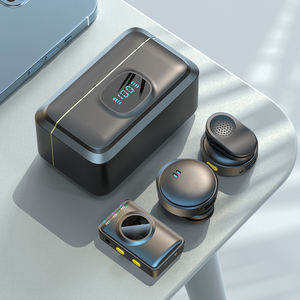 Microfone de Lapela Sem Fio Duplo com Redução de Ruído de Áudio e Padrão Omnidirecional para Gravação de Vídeo e Transmissão ao Vivo - Product Image 2