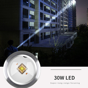 ไฟฉายซูม 30W LED สีขาวพร้อมคลิปหนีบปากกาแม่เหล็กในตัวแบตเตอรี่ 18650 ปรับโฟกัสได้สำหรับการใช้งานกลางแจ้ง - Product Image 5