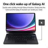 Casing Keyboard Ajaib Baru untuk Samsung Galaxy Tab S11/S10/S9/S8 Ultra Wireless Touchpad dengan Lampu Latar 7 Warna Ultra Tipis Magnetik