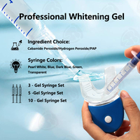 Kit OEM de blanqueamiento dental para uso doméstico, bandejas de geles seguras con luz azul para dientes sensibles, blanqueamiento dental