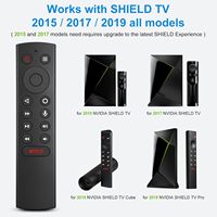 Télécommande vocale en plastique à code fixe pour les lecteurs multimédias en streaming NVIDIA Shield TV & TV Pro (modèles 2015/2017/2019 rétroéclairés)