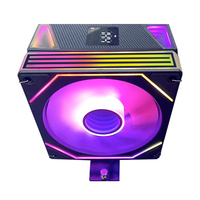 Kipas komputer Monitor CPU 120mm, kipas komputer PWM dengan 4 pipa panas untuk Intel LGA115X/1200/17XX/1366 buah kipas PC tegangan 12V