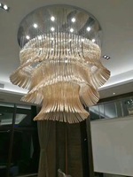 Lustre suspendu en verre LED à hauteur réglable pour usage hospitalier avec service d'installation