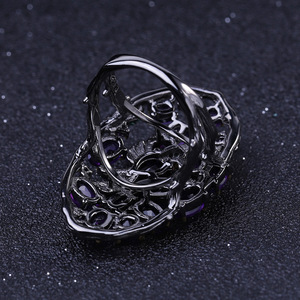 Anillo de Plata 925 con Cristales y Piedras Preciosas, Estilo Vintage, Elegante, para Mujer, Directo de Fábrica, Disponible en Stock - Product Image 2