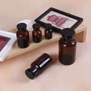 Hũ thuốc thủy tinh cao cấp màu xanh hổ phách, bán chạy, dùng trong phòng thí nghiệm hóa học, dụng cụ thủy tinh, lọ thuốc y tế có nắp kính - Product Image 6