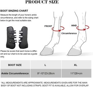 1 Juego de Botas Protectoras Ajustables <span class=keywords><strong>para</strong></span> Tendones de Caballo, Botas Protectoras Ajustables <span class=keywords><strong>para</strong></span> Patas de Caballo - Product Image 5