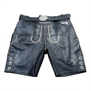 Pantalones Cortos de Cuero Vacuno Genuino para Hombre, Estilo Oktoberfest 2026, Traje Tradicional Bávaro para Fiesta, los Más Vendidos - Product Image 1