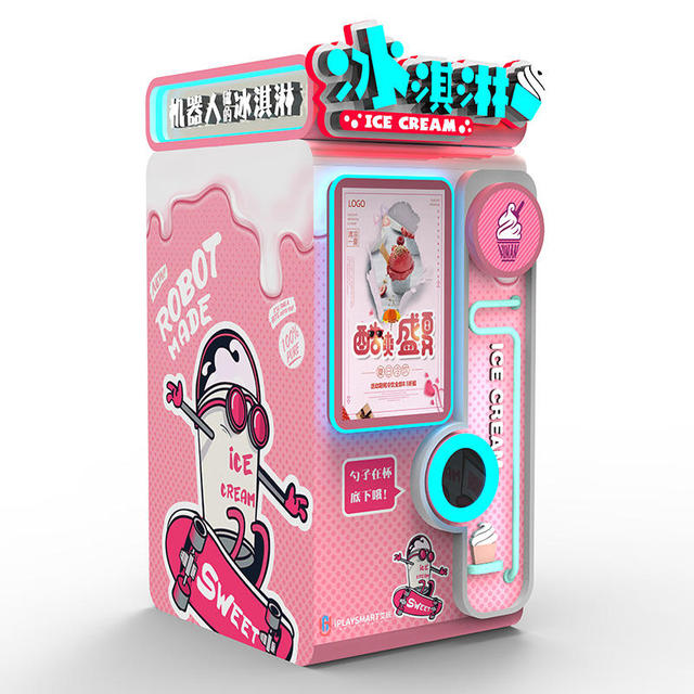 OEM ODM Automatic Smart Food Goods Self Service Ice Cream Vending Machines Kiosk for Cash POS Payment