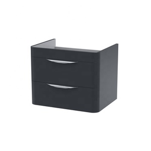 Gabinetto fissato al muro dello specchio di vanità del gabinetto del <span class=keywords><strong>bagno</strong></span> di legno solido grigio su ordinazione all'ingrosso di stile dell'europa - Product Image 1