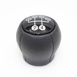 Pommeau de levier de vitesse en cuir noir 5 vitesses ergonomique compatible Opel Corsa - Product Image 1