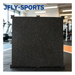 Baldosas de caucho para gimnasio de bajo mantenimiento, resistentes a las manchas, fáciles de limpiar, para uso comercial a largo plazo, suelo de caucho para gimnasio. - Product Image 1