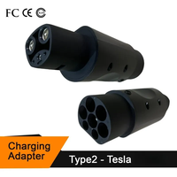 Adaptateur de charge Sixpenceev Type 2 vers Tesla J1772 EV 50A 230V pour véhicules électriques