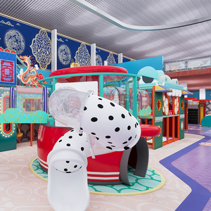 Parque Infantil Interior Personalizado con Temática de Dragón Chino Tradicional, Castillo de Juegos con Tobogán - Product Image 1