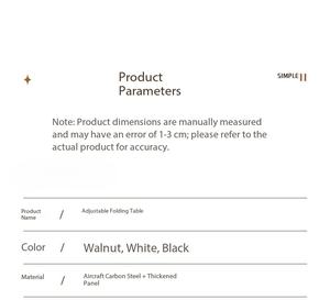 Table basse relevable pliable réglable en hauteur avec structure en X, bureau robuste avec finition en bois <span class=keywords><strong>de</strong></span> noyer pour salon, bureau à domicile, salle d'étude - Product Image 5