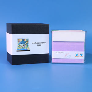 Bloc-notes 3D calendrier personnalisé Note autocollante requin bloc-notes papier découpé signet mignon Animal papeterie cadeau d'anniversaire de noël pour les enfants - Product Image 6