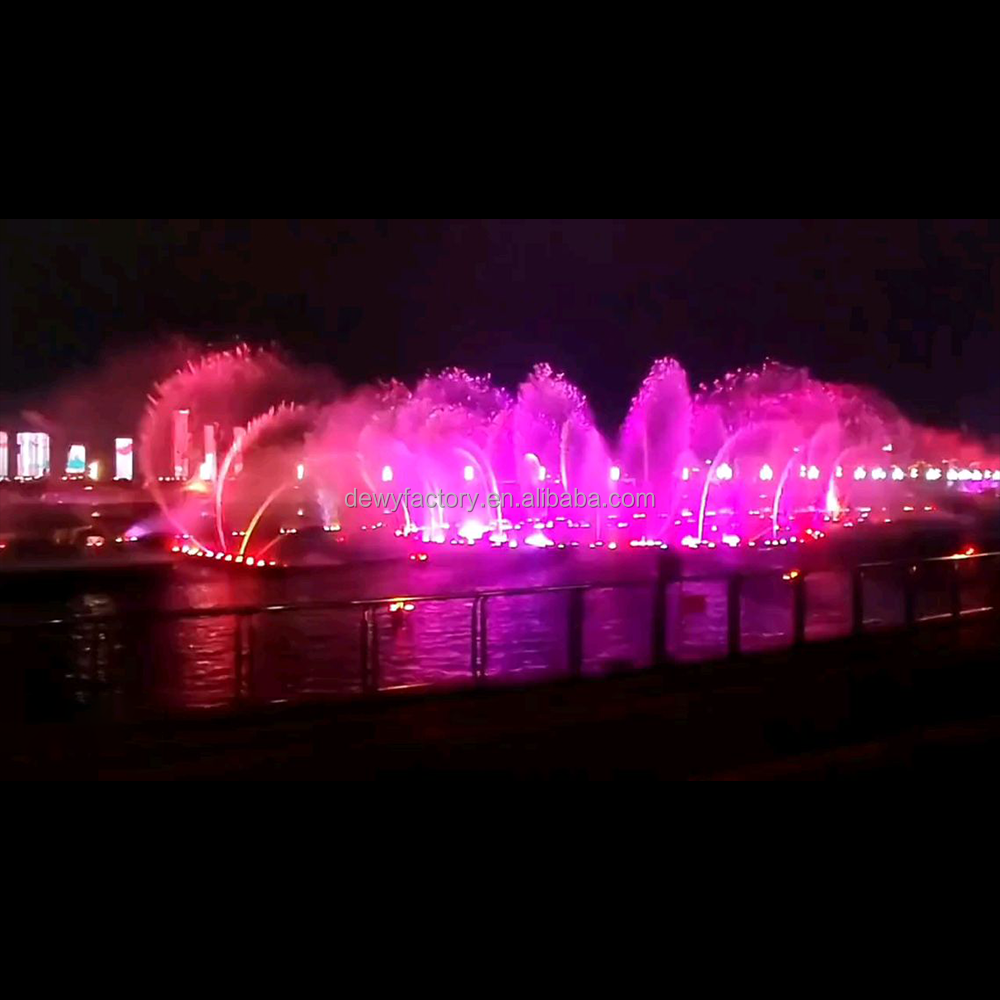 Outdoor Commercial Stainless Steel Musical Fountain Dancing Water Set RGB Lights Stainless Steel 304 Nozzles 2-Year