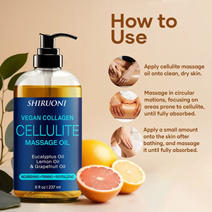 Huile et crème de massage au collagène et à la <span class=keywords><strong>cellulite</strong></span> végétalien 8 floz thérapie <span class=keywords><strong>anti</strong></span>-<span class=keywords><strong>cellulite</strong></span> pour les cuisses et les jambes-pour femmes et hommes - Product Image 6