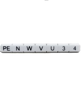 Tira de marcado para 6 TWIN Feed-Through Ground GUV PUSH-IN <span class=keywords><strong>Din</strong></span> Rail Bloque de terminales de - Product Image 1