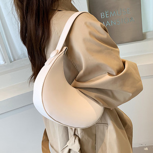 Bolso retro europeo y americano para mujer, bolso informal de moda para mujer 2025, bolso de hombro texturizado de color liso, sencillo y moderno. - Product Image 2