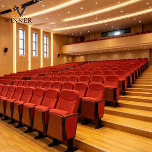<span class=keywords><strong>Fauteuil</strong></span> <span class=keywords><strong>pliant</strong></span> de cinéma, auditorium ou salle de réunion, moderne, haut de gamme, en métal, bois et tissu, avec table d'écriture intégrée - Product Image 4