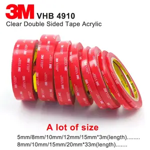 Vhb Tape 3M 4910 Merk Tape Vhb Dubbelzijdig Tape Transparant Acryl Stans Cut Zeer Hoge Binding 4905 4910 3M 1Mm Dikte Helder