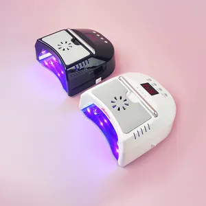iBelieve 72W Curing UV Led Gel Lamp Dual Light Wholesale Rechargeable Desktop Nail Lamp With Fan For Curing Nail Tip Glue Gel