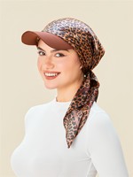 Zifeng OEM Nouveau chapeau imprimé européen et américain avec visière triangulaire et foulard en satin imprimé