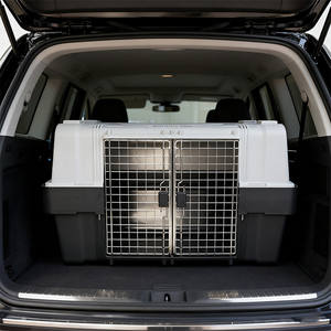 Cage de transport pliable pour chien pour coffre de SUV, robuste et antidérapante, en plastique et métal, non homologuée pour le transport aérien, pour chiens de taille moyenne et grande - Product Image 6