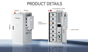 Système de stockage d'énergie extérieur intégré Dawnice avec armoire ESS, onduleur 50 kW, batterie LiFePO4 100 kWh/112 kWh, BESS - Product Image 5