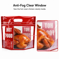 Sacs d'emballage en plastique anti-buée avec fermeture éclair pour poulet rôti chaud et dinde, en stock chez Printon