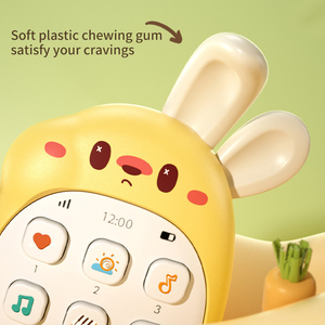 Enfant en bas âge <span class=keywords><strong>Montessori</strong></span> éclairer musique et lumière téléphone portable bébé éducatif <span class=keywords><strong>bilingue</strong></span> téléphone portable enfants dessin animé lapin téléphone portable jouet - Product Image 4
