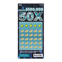 Billets de loterie personnalisés de 500 000 $ Cartes à gratter professionnelles Cartes en carton Papier offset Sérigraphie de sécurité