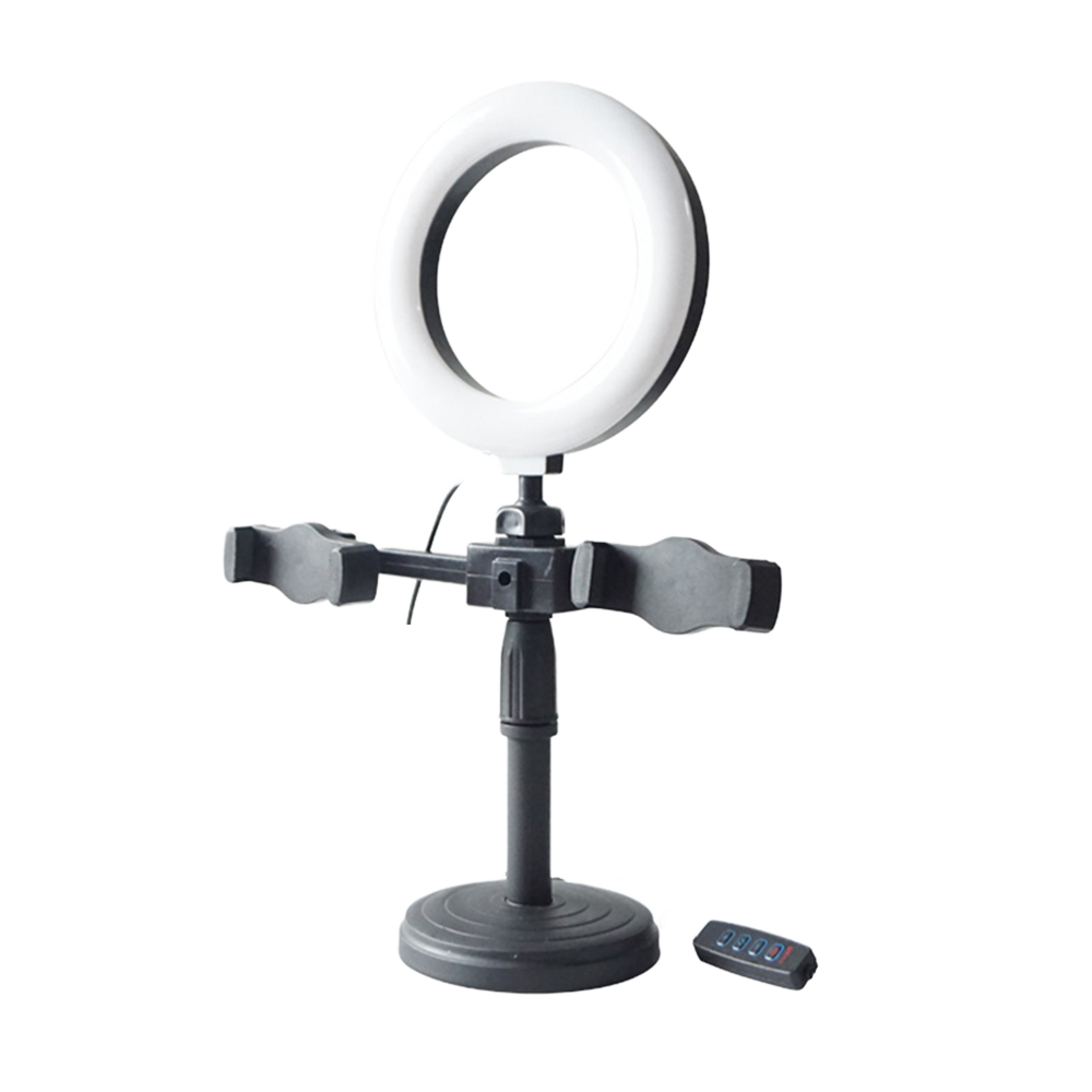 Professional 360 Rotation Stand Ring Light with Holder Selfie Ringlight for Phone LED Desk Tripod for Photography Lighting Lamp