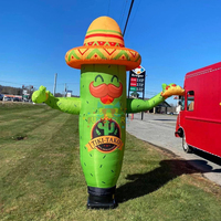 Danseur d'air de figure aérienne d'homme de danse de ciel commercial pour le cactus gonflable de publicité extérieure