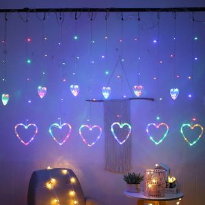Hot Bán Led trái tim hình dạng chuỗi ánh sáng phòng ngủ chiếu sáng trang trí cho giáng sinh và ramadan trang trí - Product Image 1