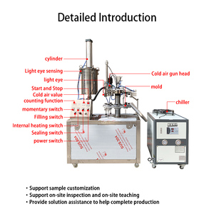 Máquina Semiautomática de Llenado y Sellado de Barriles con Pistola de Aire Frío para Pegamento y Miel, Maquinaria Personalizada para Productos Químicos Diarios y Plásticos - Product Image 2