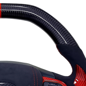 พวงมาลัยสปอร์ตคาร์บอนไฟเบอร์และหนังแบบกำหนดเองสำหรับ Ford Focus <span class=keywords><strong>MK3</strong></span> ปี 2015-2018 รุ่น ST <span class=keywords><strong>RS</strong></span> - ดีไซน์สไตล์รถแข่ง พอดีอย่างสมบูรณ์แบบ - Product Image 3