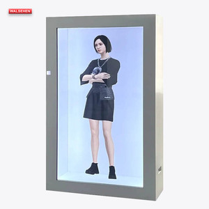 Hologram-in-a-Box Transparent LCD Poster Screen Show case Digital human for Advertising Display