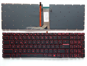Teclado retroiluminado de un solo color rojo con diseño estadounidense/español (SP) para <span class=keywords><strong>MSI</strong></span> GL62 GL62M GL62VR <span class=keywords><strong>GL63</strong></span> GL65 - Product Image 2