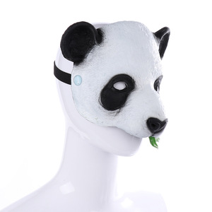 Customized Halloween Carnival Party Props Role Cosplay PU Foam Half Face Dance Funny <strong>Panda</strong> <strong>Mask</strong> - Product Image 3