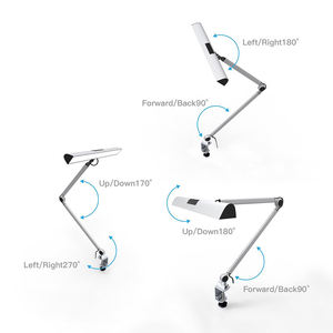 UYLED Kit d'éclairage de réparation de montre Lampe de lecture de table <span class=keywords><strong>LED</strong></span> bicolore Protection des yeux Lampe de travail <span class=keywords><strong>LED</strong></span> de bureau avec pince - Product Image 3