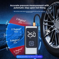 In-Car Wireless ABS Rechargeable Air Pump Portable Car Air Compressor Electric High-Pressure Tire Inflator Illuminated Gauge