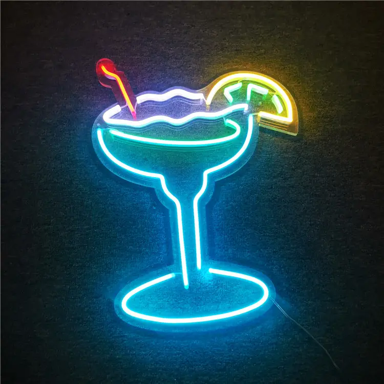 Tanda Lampu Huruf Neon Led Dekorasi Luar Ruangan Khusus untuk Pub Bar Klub LED Nama Toko Tanda Neon