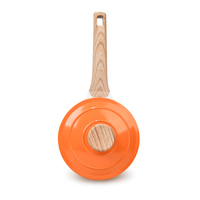 Marmite en métal noir de taille personnalisée casserole au design moderne avec revêtement en céramique ustensiles de cuisine marmite