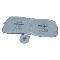 Pare-soleil de pare-brise de voiture anti-UV en polyester, imprimé sur mesure pour concessionnaires et promotion d'entreprise