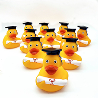 Jouets de bain pour bébé en caoutchouc personnalisés avec des motifs imprimés en forme de canard, jouets de bain pour enfants