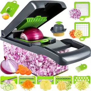 流行厨房工具多15合1手动曼陀林水果蔬菜切碎机水果削皮器土豆奶酪